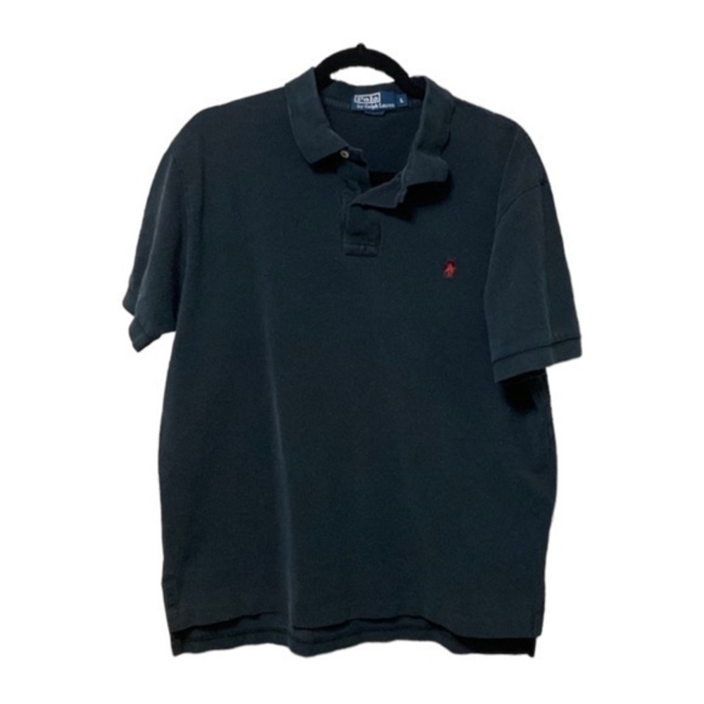 Polo by Ralph Lauren Men’s Black and Red Short Sleeve Collared‎